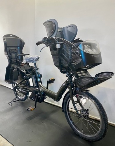 関東全域送料無料 保証付き 電動自転車 ヤマハ パスキッスミニ 20インチ 3人乗り 8.7ah カーキ