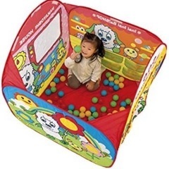 【美品】ボールハウス《ワンワンとうーたん なかよしボールハウス》 いないいないばあ おもちゃ  ワンワン う〜たん ボールプールの画像