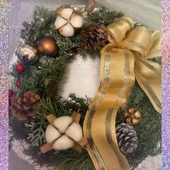 クリスマスリース作り🎄【大人のお花教室ワークショップ】
