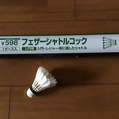 バトミントンの羽根