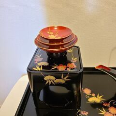 値下げしました、お正月のお屠蘇セット　会津漆器の画像