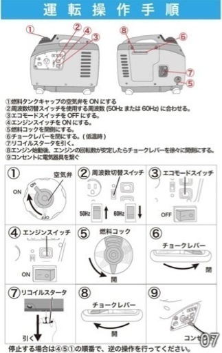 値下げ！新品★PAOCK パオック インバーター発電機 HT-900 0.9kVA ★新品未開封 箱入り