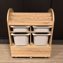 【展示品・未使用品】絵本ラック 収納棚 ラック おもちゃ箱 定価...