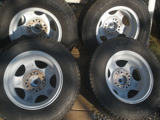 スタッドレス145R12 6PRグッドイヤーICENAVI CARGO 7分山？☆アルミホイール4穴マルチ