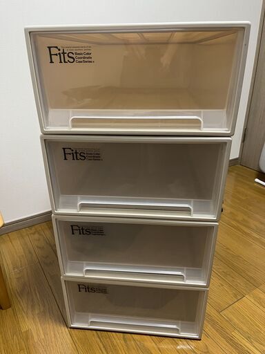 【衣装ケース】 天馬 Fits フィッツケース ロングL 　4個セット