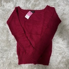【200円均一商品】未使用タグなし　長袖　ニット　セーター　桃色...
