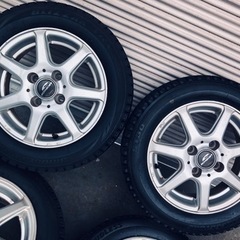 冬タイヤ 155/65R13 軽自動車用アルミ付きBS製スタッドレス 4本組の画像