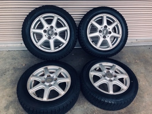 冬タイヤ 155/65R13 軽自動車用アルミ付きBS製スタッドレス 4本組