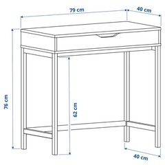 IKEA デスク ホワイト （奥行き40cm×幅79cm×高さ76cm）の画像