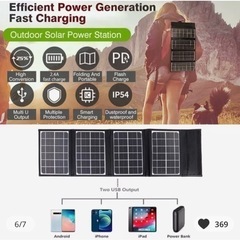新品★太陽光パネル★折り畳み★キャンプ★防災★USB★30w★ソ...
