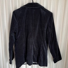 コーデュロイ　ジャケット　黒　ブラック　婦人　レディス　Mサイズの画像