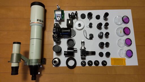 PENTAX 75SDHF D=75mm F=500mm 天体望遠鏡　ペンタックス　撮影用カメラ・接眼レンズ付き