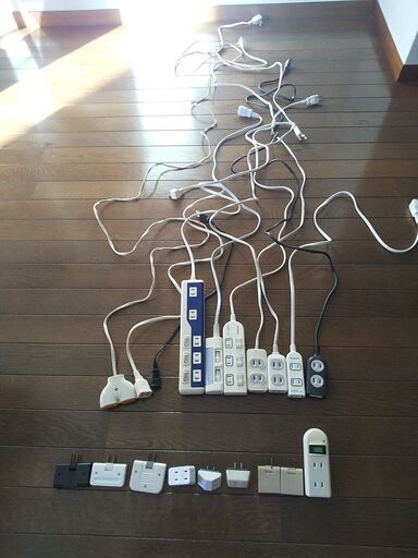 電源タップ、延長ケーブルのセット
