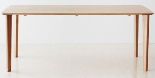 145センチ幅　未使用品の訳ありダイニングテーブル　タモ無垢集成材使用