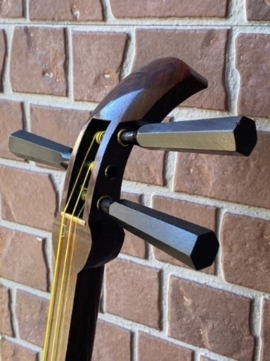 和楽器 三味線 地唄三絃 紅木 金細 子持ち綾杉