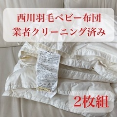 西川　羽毛ベビー布団2枚組