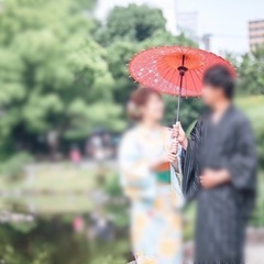 結婚式　フォトウェディング　前撮り　小物　和柄　傘の画像