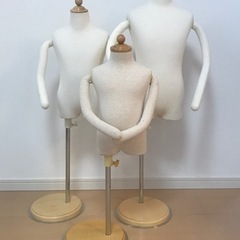 腕付き　腕可動式　マネキン　3体セット　キッズ服用