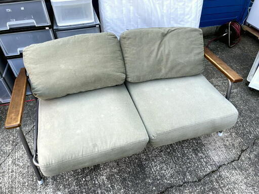 【在庫処分セール！！】2人掛けソファー　150×75×72　クッション取り外し可能　住まい　家具