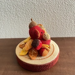 ちりめん細工 インテリア置き物 テディベア くまのぬいぐるみ ちりめんベアの画像