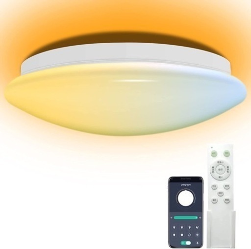 シーリングライト　照明　LED 30W 3000LM 6畳 調光 調色タイプ 昼光色 電球色 常夜灯 リモコン付き