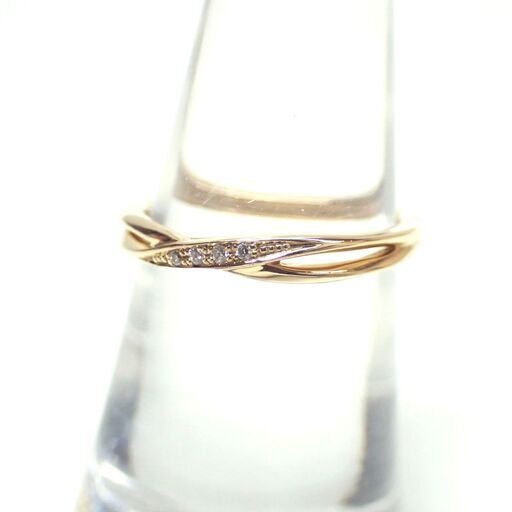 E530 canal 4°c カナルヨンドシー K18 2.1g クロス ダイヤ リング