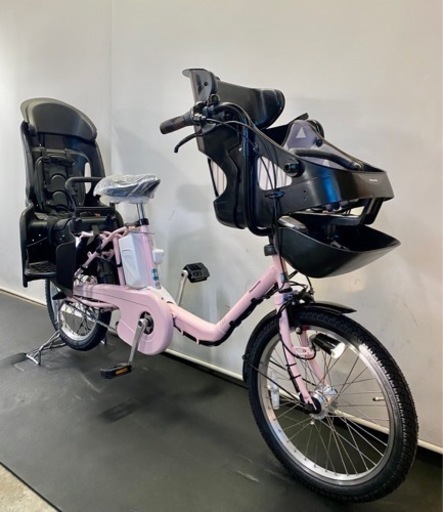関東全域送料無料 保証付き 電動自転車 パナソニック ギュットミニ 20インチ 3人乗り 8.9ah ピンク