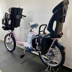 関東全域送料無料 保証付き 電動自転車 パナソニック ギュットミニ 20インチ 3人乗り 8.9ah ピンク