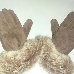 ラビットファー手袋