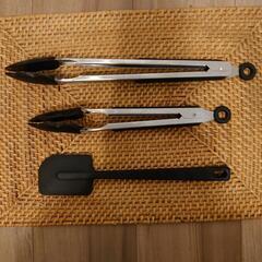 ⑰耐熱  シリコン  万能トング   ステンレス L(ロング)の画像