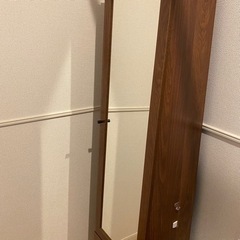 全身ミラー　収納付き　ドレッサー　姿見　本棚の画像
