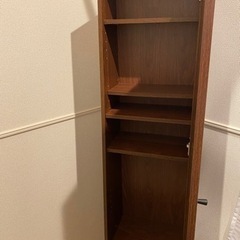 全身ミラー　収納付き　ドレッサー　姿見　本棚の画像