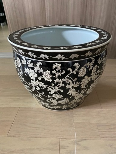 水蓮鉢　メダカ鉢　アジアンテイスト　大型