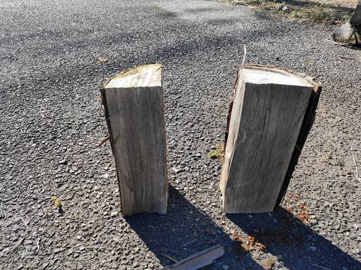 特価処分　ヒノキ　杉　乾燥済み　薪 大中割り　ダンプ３０台分　県内配送費込み　８０万