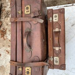 アンティーク？革製トランクケース　手渡し希望の画像