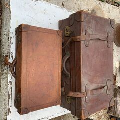 アンティーク？革製トランクケース　手渡し希望の画像