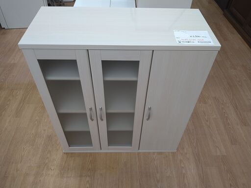★ジモティ割あり★ ニトリ 食器棚 ホワイト H89×W80×D34 クリーニング済み KJ1040