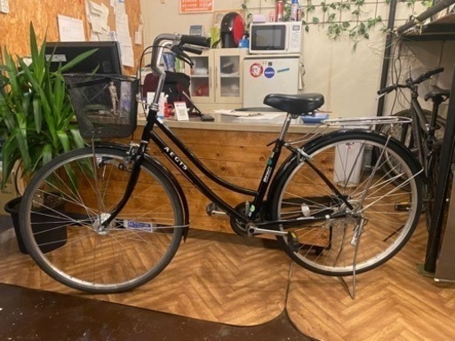 27インチ自転車　LEDオートライト　ブラック