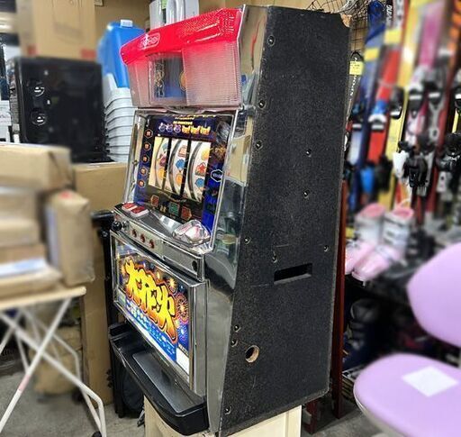 パチスロ実機 大花火 4号機 コイン不要機 アルゼ 設定キー 付 ARUZE 動作OK! スロット ☆ 札幌市白石区 白石店 