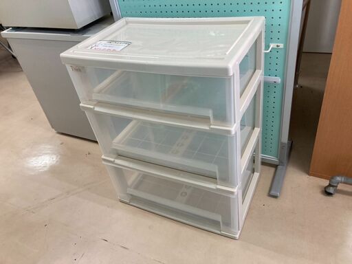 3段プラスチック引き出し収納