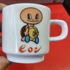 ☆キャラクターコップ 保健飲料ピロン 　ノベルティ　昭和レトロ　中古品  の画像