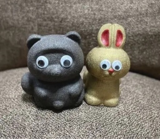 カチカチ山☆狸とうさぎ置物！