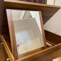 【12/28まで!!】【LOWYA】ドレッサー ローテーブル ミラー付の画像
