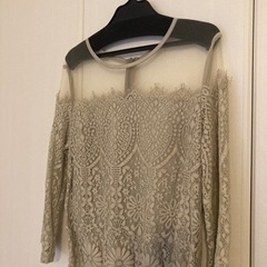 【早い者勝ち】レース&チュールブラウスとパンツのセットアップ結婚式パンツドレスの画像