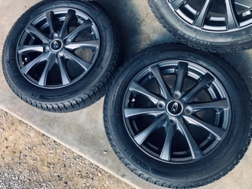 冬タイヤ 155/65R14 軽自動車用アルミ付きミシュランスタッドレス4本組