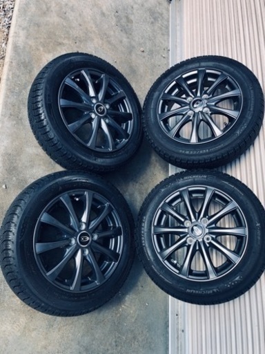 冬タイヤ 155/65R14 軽自動車用アルミ付きミシュランスタッドレス4本組