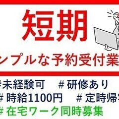 ＜那覇市＞1月末まで！シンプルな予約受付のお仕事!週4日～勤務O...