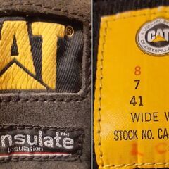 【中古】キャタピラー CAT caterpillar thinsulated black USA8 / UK4 / EUR41 黒の画像