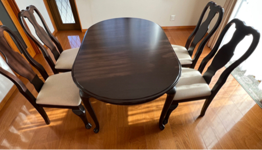 取引成立]ダイニングテーブル5点セット(大塚家具)