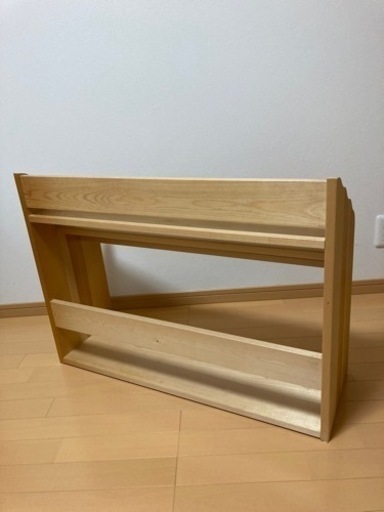 【天然無垢材】表紙の見える絵本棚　ブックシェルフ